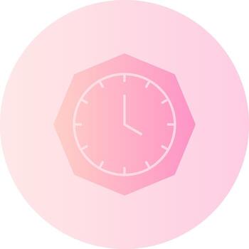 reloj degradado circulo icono vector