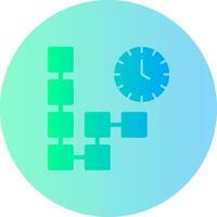 Timeline Gradient Circle Icon vector