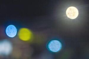 background of colorful bokeh light and blur at night photo