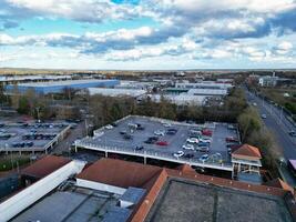 Aerial View of City Centre of Welwyn Garden City of England UK. March 1st, 2024 photo