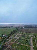 High Angle View of British Countryside Landscape of Luton City of England UK photo