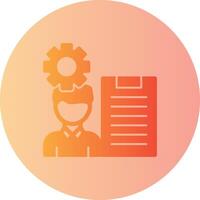 Project Manager Gradient Circle Icon vector