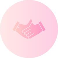 Handshake Gradient Circle Icon vector