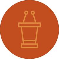 Speaker Podium Line Multi color Icon vector