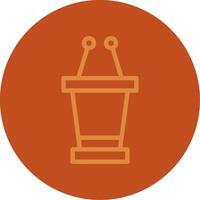 Speaker Podium Line Multi color Icon vector