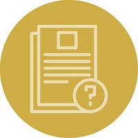 Questionnaire Line Multi color Icon vector