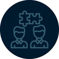 Team Building Line Multi color Icon vector