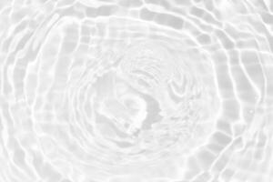 Bluewater waves on the surface ripples blurred. Defocus blurred transparent blue colored clear calm water surface texture with splash and bubbles. Water waves with shining pattern texture background. photo