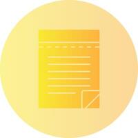 Notepad Gradient Circle Icon vector