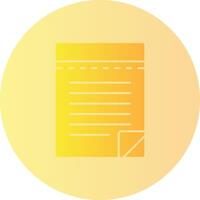 Notepad Gradient Circle Icon vector