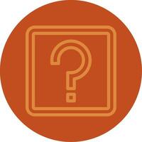 Question Mark Line Multi color Icon vector