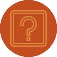 Question Mark Line Multi color Icon vector