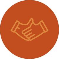 Handshake Line Multi color Icon vector