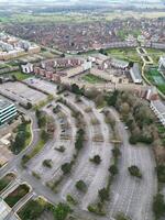 High Angle View of Central Hatfield City Hertfordshire of England, Great Britain. March 9th, 2024 photo