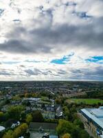 Beautiful High Angle View of Sky and Dramatical Clouds over Central Hemel Hempstead City of England Great Britain. November 5th, 2023 photo