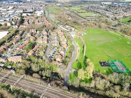 Aerial View of Central Watford City of England United Kingdom. March 3rd, 2024 photo