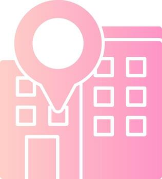 Office Location Solid Multi Gradient Icon vector