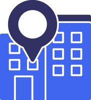 Office Location Solid Two Color Icon vector