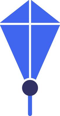 Kite Solid Two Color Icon