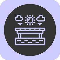 Boardwalk Linear Round Icon vector