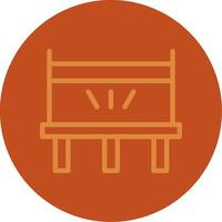 Trampoline Line Multi color Icon vector