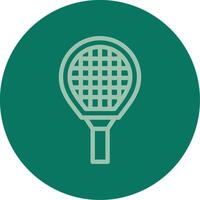 Tennis Racket Line Multi color Icon vector