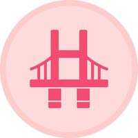 Bridge Multicolor Circle Icon vector