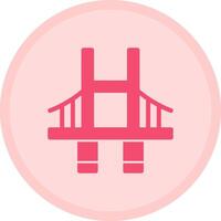 Bridge Multicolor Circle Icon vector