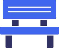 Bench Solid Two Color Icon vector