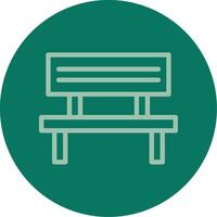 Bench Line Multi color Icon vector