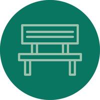 Bench Line Multi color Icon vector