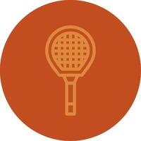 Badminton Racket Line Multi color Icon vector
