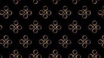Glowing looping neon effect pattern abstract background, black background. video