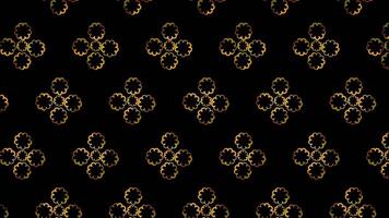 Glowing looping neon effect pattern abstract background, black background. video