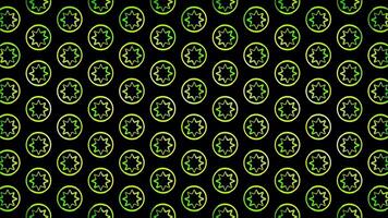 Glowing looping neon effect pattern abstract background, black background. video
