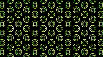 Glowing looping neon effect pattern abstract background, black background. video