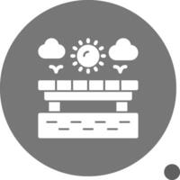 Boardwalk Glyph Shadow Icon vector