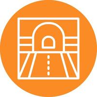 Tunnel Outline Circle Icon vector