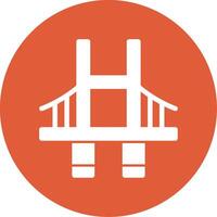 Bridge Glyph Circle Icon vector