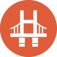 Bridge Glyph Circle Icon vector