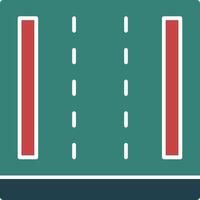 Highway Glyph Multi Color Icon vector