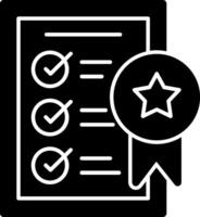 Quality Standards Glyph Icon vector