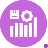 Production Chart Glyph Shadow Icon vector