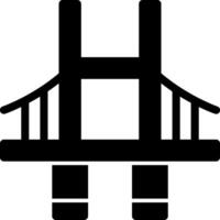 icono de glifo de puente vector