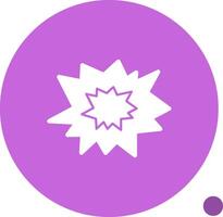 Bold Burst Glyph Shadow Icon vector