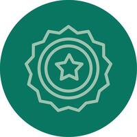 Sheriff Badge Line Multi color Icon vector