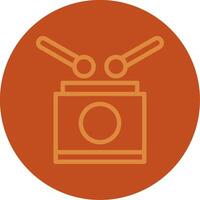 Drum Line Multi color Icon vector