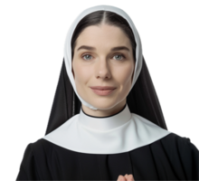 AI generated Serene Nun Praying Peacefully png