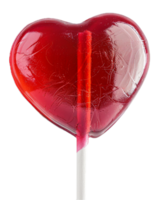 AI generated Close-up Red Heart Lollipop png