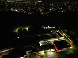 Aerial View of Illuminated Central Luton City of England UK During Night. November 27th, 2023 photo